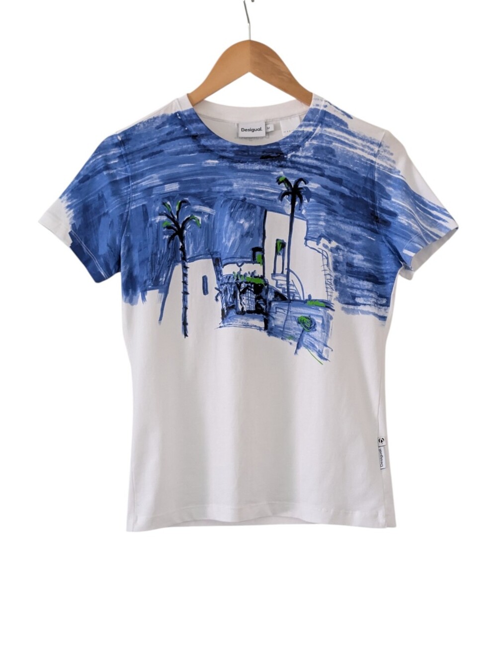 Desigual Mediterranean Landscape T-shirt By Artist Javier Mariscal Collab Medium